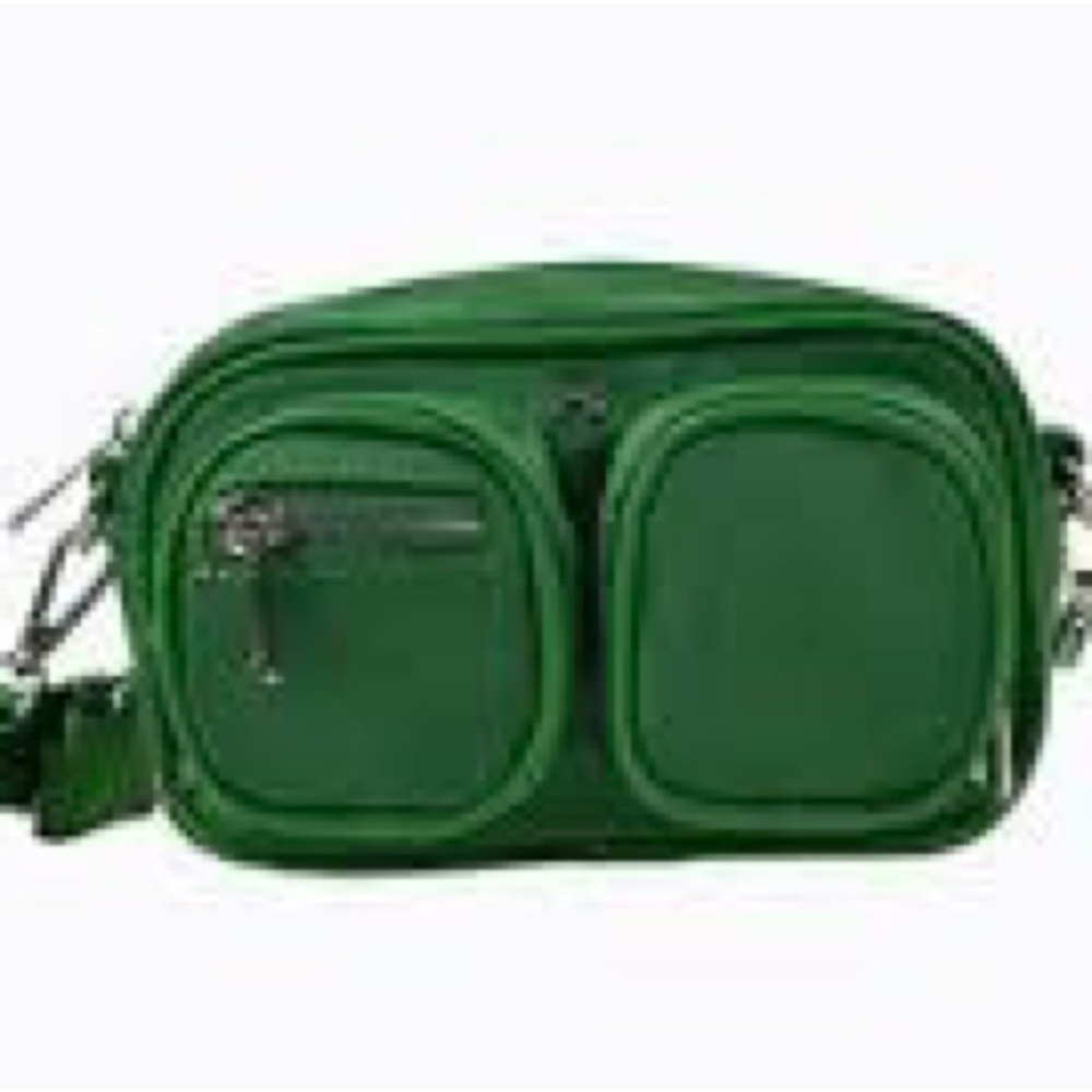 PETA + JAIN Vegan LALA Crossbody Bag Green - pebble
